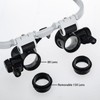 Loupe Magnifier Glasses Head Mount with LED Light Adjustable Glasses