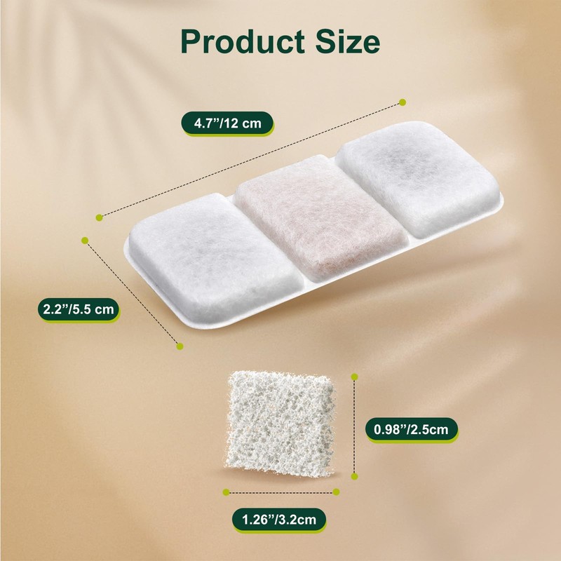 Gimars 8 Filter for Cat Fountain, 4 Pieces Filters +