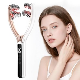 Doge&Vollar Facial Massager Face and Neck | Shaper & Slimmer for Women | Korean Skin Care | Lymphatic Contour Face Brush Face Roller Lymphatic Drainage | Rechargeable for Home & Travel Use
