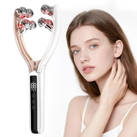 Doge&Vollar Facial Massager Face and Neck | Shaper & Slimmer for Women | Korean Skin Care | Lymphatic Contour Face Brush Face Roller Lymphatic Drainage | Rechargeable for Home & Travel Use