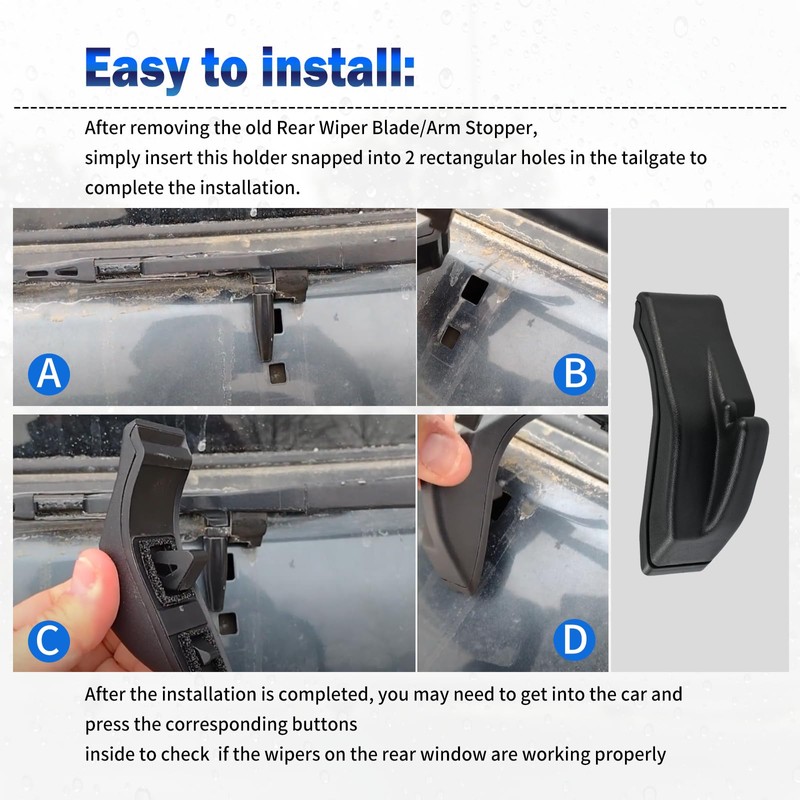 85293-0C012 Rear Wiper Blade/Arm Stopper Compatible with 2008-2020 Toyota Sequoia,Rear