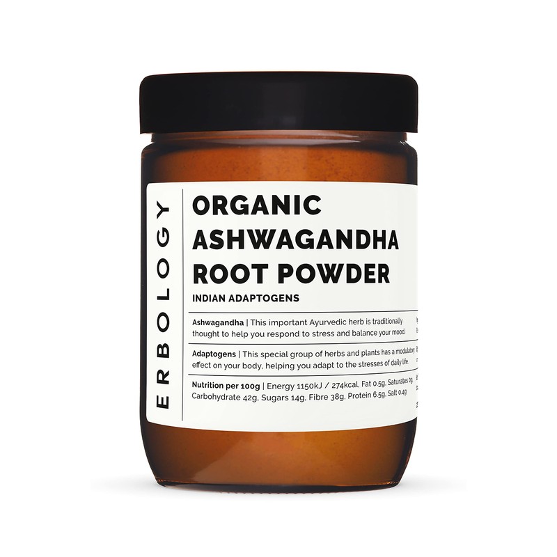 Organic Raw Ashwagandha Powder 220 g Adaptogen Sustainably Sourced from