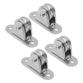 Small Pulley Block Reversing Wheel Gate Roller Fixed Pulley Hanging Pulley Rope Rail Accessories Equipment Mounted Steel Canopy Swimming Pool Hardware (4PCS)