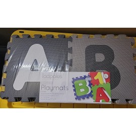 Tadpoles Super-Soft EVA Foam 36 Piece ABC Playmat Infant Grey