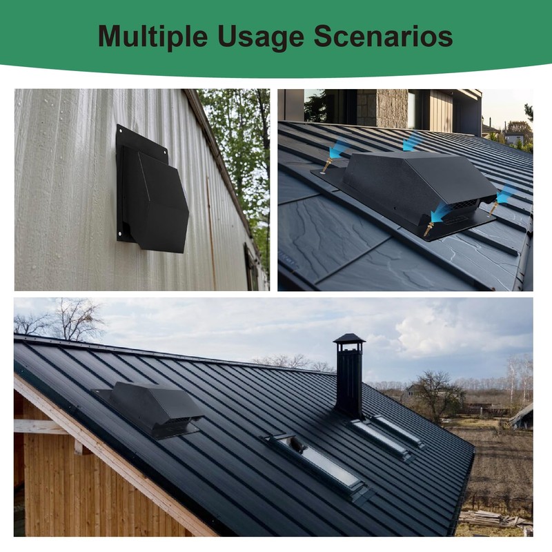 LTSEAME 6 inch Roof Vent Cap, Removable Roof Vent, Bathroom