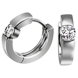 Goldmaid Zi O8558S Women's Creole Earrings Zirconia, Sterling silver, Cubic Zirconia