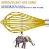 OYV Yellow Silicone Whisk, Professional Whisks For Cooking Non-Scratch, Stainless