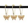 Set of 12 Butterfly Decorative Shower Curtain Hooks Garden Nature