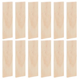 BENECREAT 20pcs Unfinished Pine Wood Block, 150 * 40 * 6mm/5.9 * 1.6 * 0.2inch Wooden Blocks Rectangle Board, Craft Panel for DIY Art Crafts, Engraving, Painting and Architectural Models