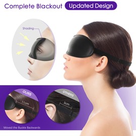 SLIJAR 3D Eye Mask Comfortable and Lightweight Sleep Mask for Side Sleepers Breathable Blackout Sleeping Mask with Adjustable Strap Travel Accessories Essentials