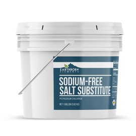 Earthborn Elements Sodium-Free Salt Substitute, 1 Gallon Bucket, Potassium Chloride, Salty Taste