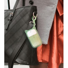 Sonnorel 1 Pack Silicone Case Compatible with Touchland Hand Sanitizer Spray (Fit for 1 FL OZ/30 mL Ver), Portable keychain Cute Color Ears (Light green)