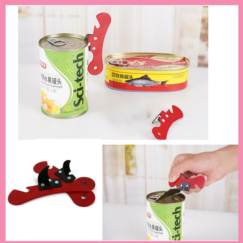 2 Pcs Bottle Opener Metal Manual Tin Opener Multi Purpose