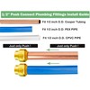 WHK 12 PACK 1/2" PEX Plug End CAP,Copper Cap 1/2"