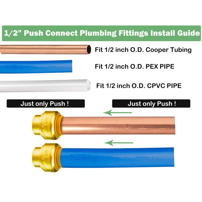 WHK 12 PACK 1/2" PEX Plug End CAP,Copper Cap 1/2"