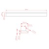 Tenedos 12 inch Stainless Steel Brushed Metal Bullnose Border Edge