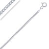 PLANETYS - Flat Curb Chain Bracelet 925 Sterling Silver Rhodium-Plated