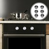 THJOPOKEEL 6PCS Gas Stove Rotary Switch Metal Knob Zinc Alloy