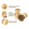 Veraly Kit Limpieza Cocina Cepillo Lava Trastes Con Base Madera
