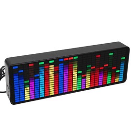 RGB Audio Visualizer, Spectrum Analyzer for Sunlight Alarm Clock, 384 RGB Colorful, 1624 Segment Rhythm Light Level, Voice Sensor Clock Display, 20 Dynamic 7 Color Effect, Gifts for Music Lovers