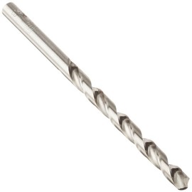 Michigan Drill 301 Series High-Speed Steel Jobber Length Drill Bit, Ground Finish, Round Shank, Spiral Flute, 118 Degrees Point, .18mm Size (Pack of 12)