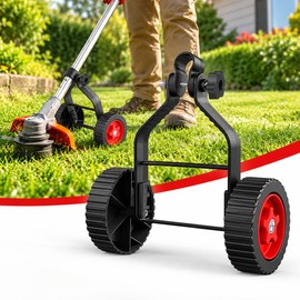 String Trimmer Wheel Attachment for Lawn Edging – Adjustable Dual-Wheel Support for Easier Grass Cutting and Yard Maintenance