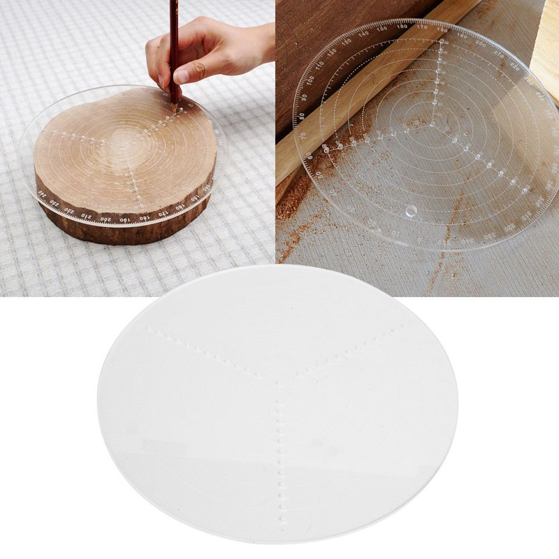 Transparent Acrylic Center Finder Woodworking Compass for Circle Center Finding