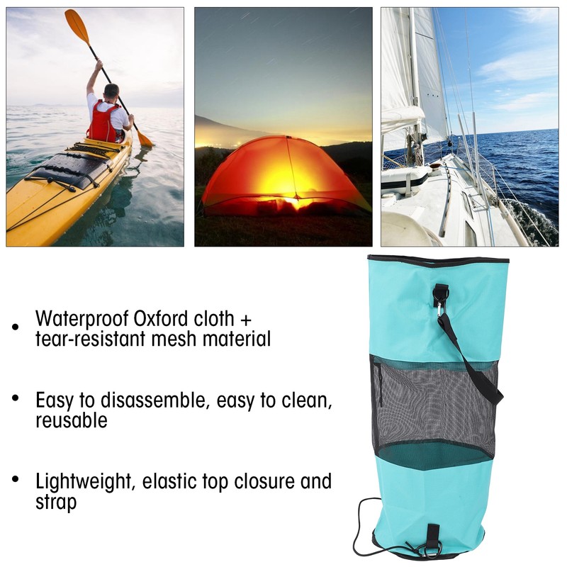 Boat Trash Bags Reusable Waterproof Portable Mesh Trash Bags for