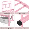 Topeakmart Twin Size Victorian Style Metal Bed Frame with Headboard/Mattress