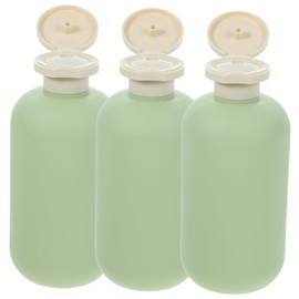 Sosoport 3pcs Refillable Shower Gel Dispenser Containers Convenient Travel Shampoo Bottles with Flip Cap for Home Hotel and Dormitory Use Pe Material