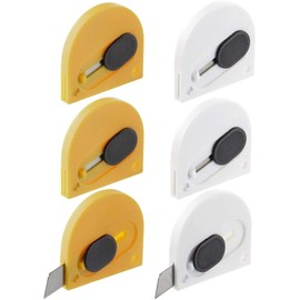 Ram-Pro Mini Retractable Utility Snap-Off Pocket Knives - Box Cutter, Package Opener, Letter Opener, Touch Knife, with A Keychain Hole (Pack of 24)