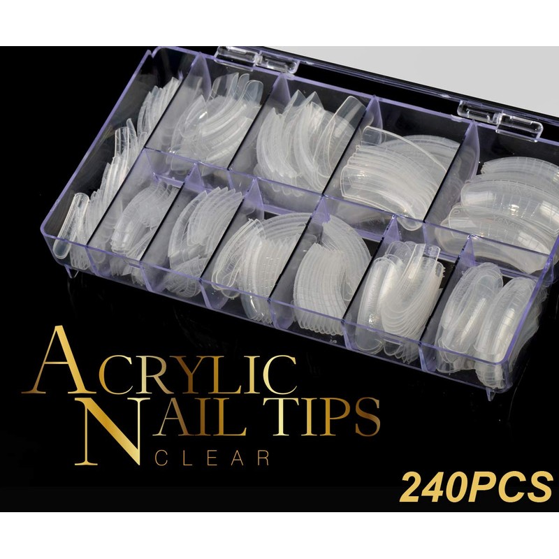 240PCS Dual Forms Nail Mold for Poly gel UV Gel