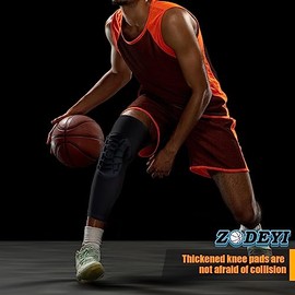 Knee Pads Wrestling Knee Sleeves Compression Leg Sleeves for Volleyball Basketball Knee Compression Sleeves for Youth and Adults (Black_S_2pcs)