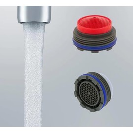 Common Parts Compatible Delta Faucet Kitchen Aerators Aerated Flow Replacement RP70718, # RP53998, RP52627 M21.5 Male Threaded (Red 2.2 gpm)