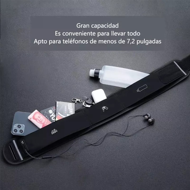 MIZETLI Cangurera Deportiva Con Cinturón Elástico Para Correr Gym