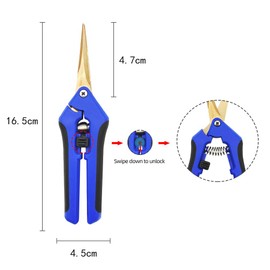 PROFECTUS Pruning Shears,Gardening Hand Pruner Pruning,Curved Stainless Steel Scissors,Garden Household Scissors