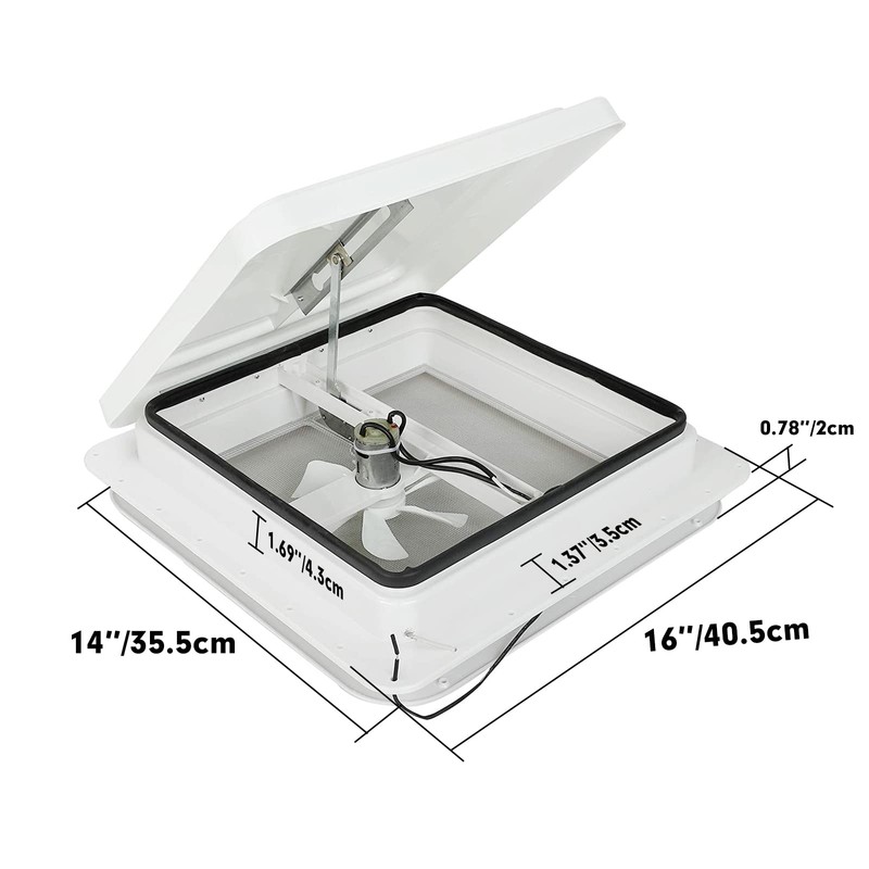 STMGW 14" RV Roof Vent for Camper Trailer Universal White