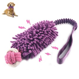 wodoca Dog Tug Toys for Aggressive Chewers, Interactive Dog Rope Toy, Tug of War Toys, Puppy Chew Toys Rope with Strong Squeak, Knots Cotton for Teeth Cleaning, Training Medium, Large Dogs