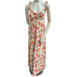 Jamie and Layla Maxi Dress Womens size Medium Petite PM Pink Floral Spring