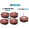 LINE10 Tools 5 Pieces 4 Inch Sanding Mop Kit, Moulding