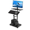 Computer Cart 23.6 Inch - No Assembly Sit-Stand Desk, Height