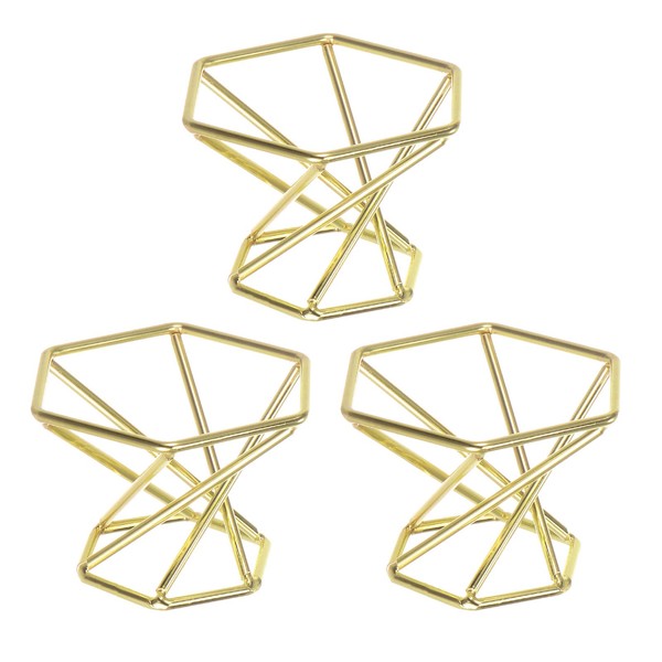 uxcell Hexagon Display Stand Crystal Ball 1.3" Diameter Metal Ball
