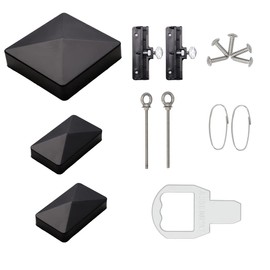 Accessory Bag for Kdgarden Black Vinyl Real Estate Sign Post Includes Post Cap Arm Caps Internal Key Rider Clips and Sign Clips