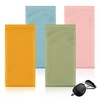 JSMTKJ 4 Fundas para Gafas de Cuero PU Suave, Estuche
