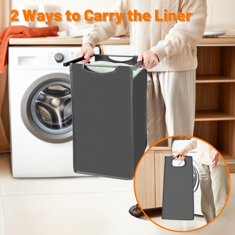 Sonharlar Laundry Hamper, Laundry Sorter with 3 Pull-Out Removable Oxford