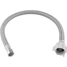 BrassCraft B1-12DL FEF 12-Inch 3/8 in. Compression x 7/8 in. Ballcock Nut Braided Polymer Toilet Connector, Toilet Supply Line