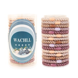 WACHLL Hair Ties for Women Girls, 15 Pcs Elastics Hair Bands Ponytail Holders for Thick Hair, No Damage No Crease Hair Elastics