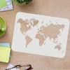 FINGERINSPIRE World Map Stencil Template 29.7x21cm Plastic Map Painting Stencil