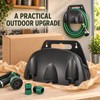 Wall-Mounted Garden Hose Holder for Outdoor Storage – Durable Metal