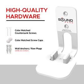 2 Soportes One, One SL & Play:1 para Montaje en Pared, Paquete Doble, Blanco, compatibles con Altavoces Sonos One y PLAY1